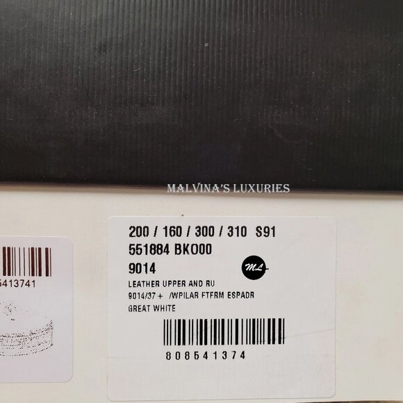 GUCCI SHOES PILAR WHITE CHEVRON LEATHER GG PLATFORM ESPADRILLE sz 38.5 US 8.5 - Picture 14 of 14